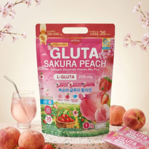 Mikeo Premium+ Gluta Sakura Peach (Collagen Dipeptide Vitamin Mix Plus)